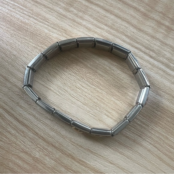 Nomination Bracelet Stainless Steel & Gold BLK Letters & Heart Charms - Picture 2 of 5